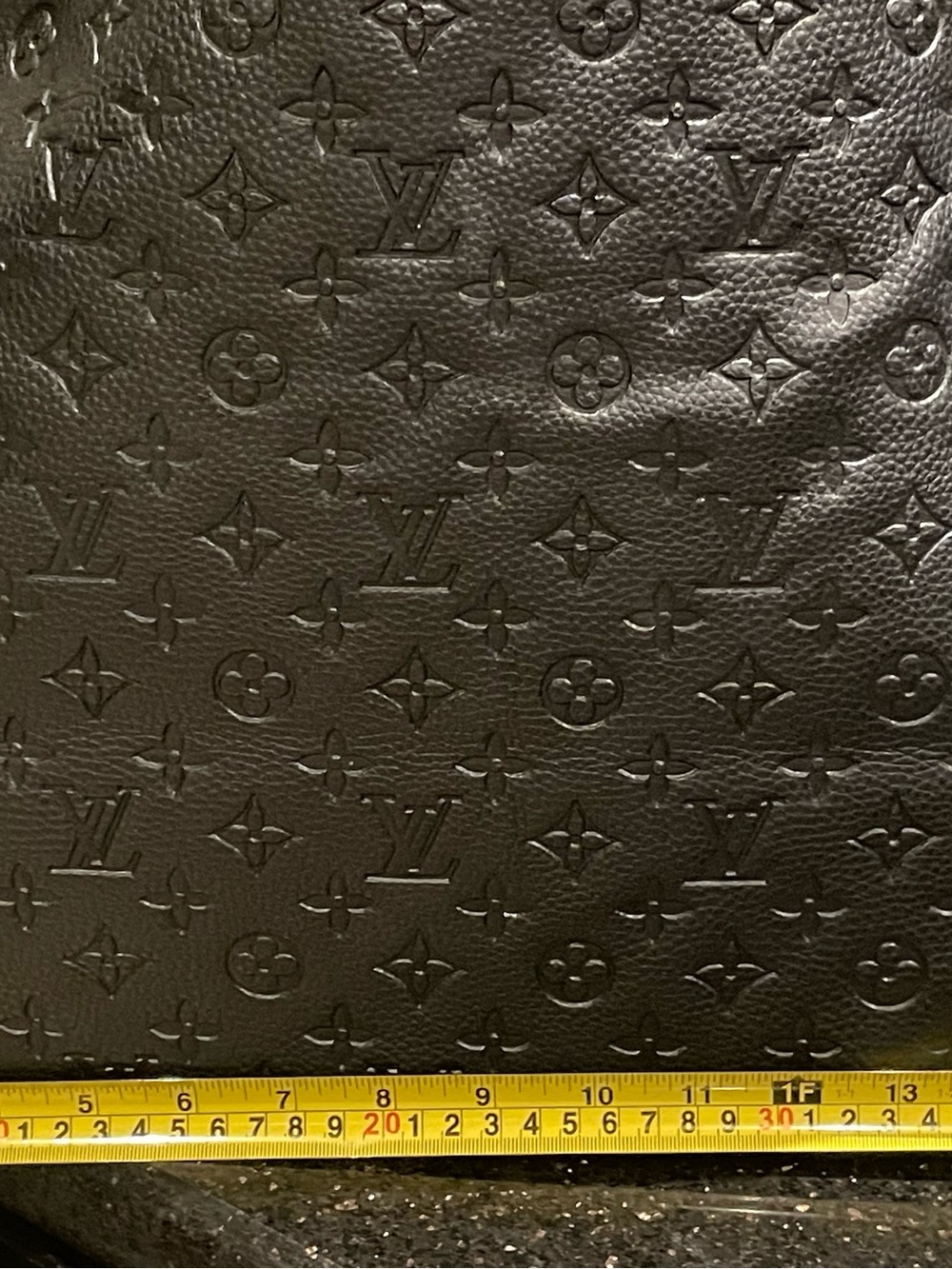 Black Embossed Monogram Braided-Handle Satchel - Picture 10 of 15